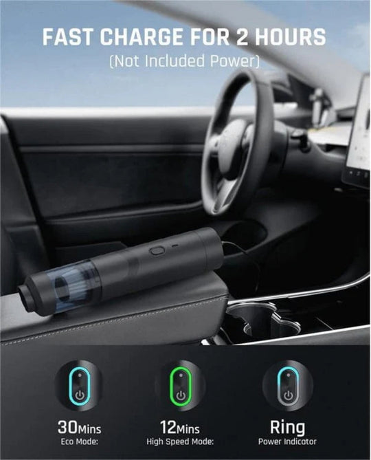 Slim V8 Mate trådløs bilstøvsuger med høy effekt 13000 Pa/30AW🎁Gratis bilvaskehåndkle inkludert! ⚡