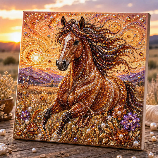 🦬✨ Highland Cow Pearl Art DIY Kit – Relaxing DIY Craft to Create Stunning Coastal Artwork
