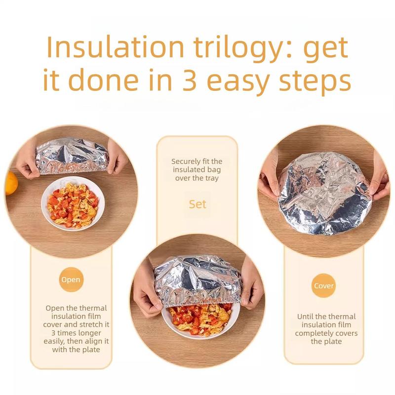 Home dining table food container aluminum foil heat-retaining cover