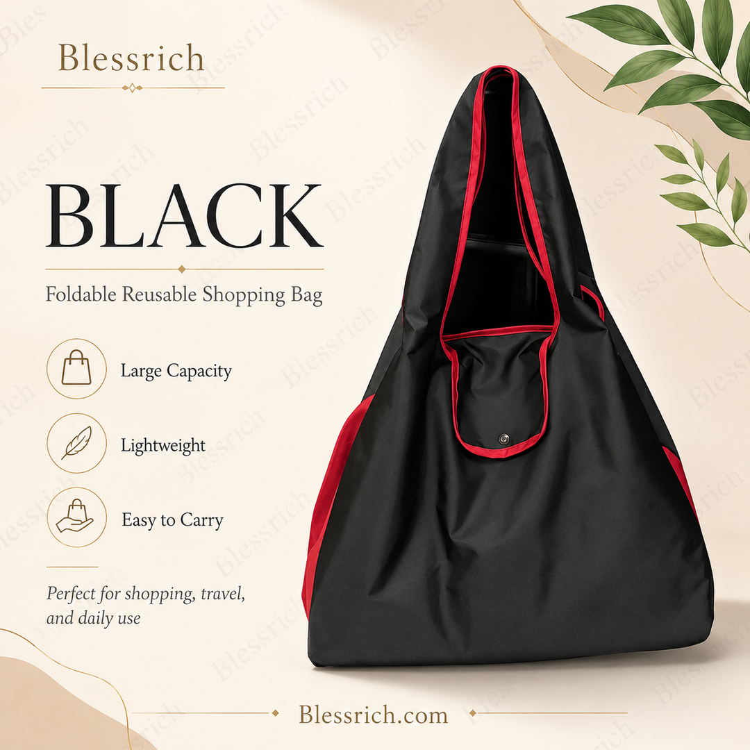 🛍️ Foldable Reusable Shopping Bag – Large Capacity, Lightweight & Washable