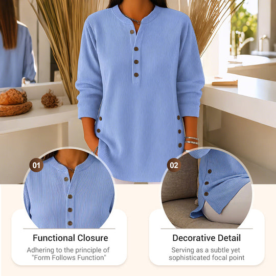 ⏰Last Day Sale 50% Off💃Women's Solid Color Crew Neck Long Sleeve Casual Loose Knit Pullover