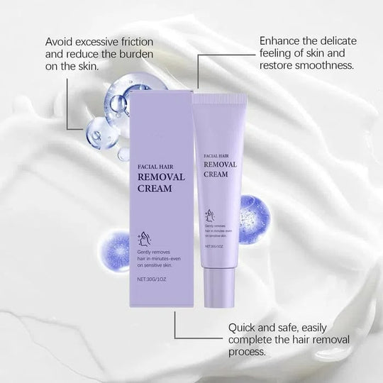 ❤️Finally!  Facial Hair Freedom: Gentle and Painless Facial Hair Removal Cream