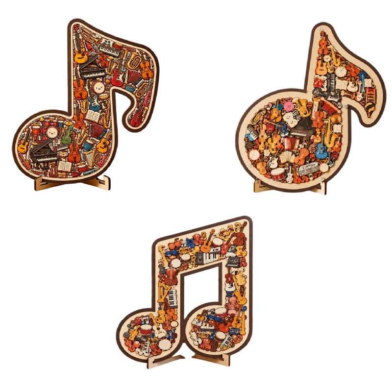 🎵 Wooden Musical Note Puzzle – Handcrafted Brain Teaser for Music Lovers!  🧩 Perfect Gift • Eco-Friendly • Limited Stock! ⏳