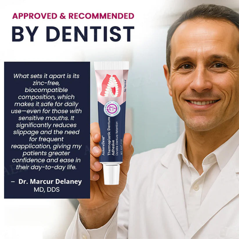 AdhereDent® termoplasztikus fogsorragasztó ⏳ Tartós fogsorretenció