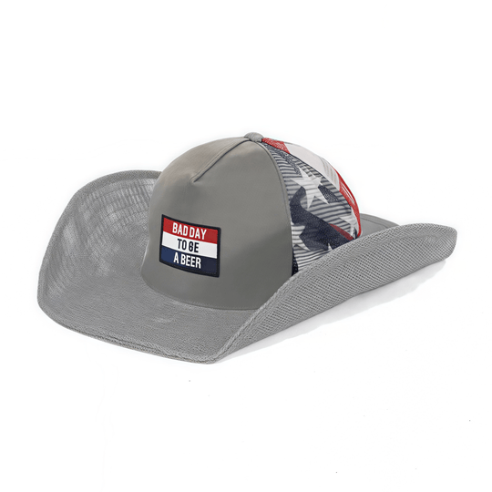 “ BAD DAY TO BE A BEER ” COWBOY HAT【RED, WHITE & BLUE】