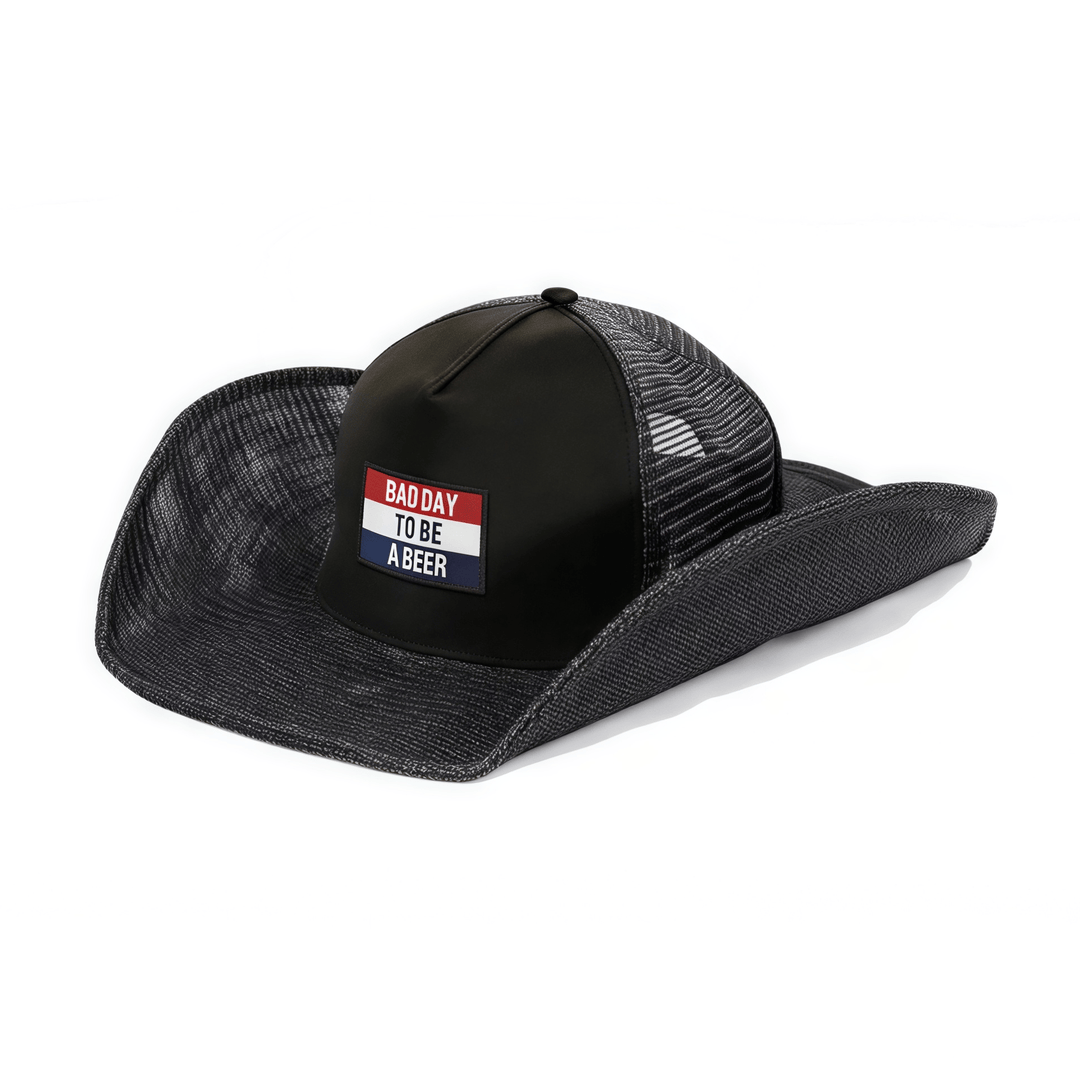 “ BAD DAY TO BE A BEER ” COWBOY HAT【RED, WHITE & BLUE】
