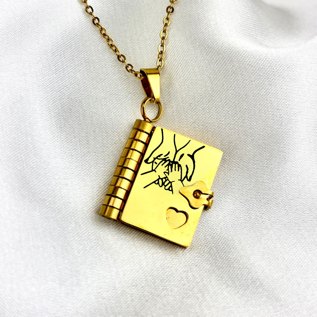 My Little Star Book Necklace for Daughter, Birthday Day Gift Return to School Jewelry of Love