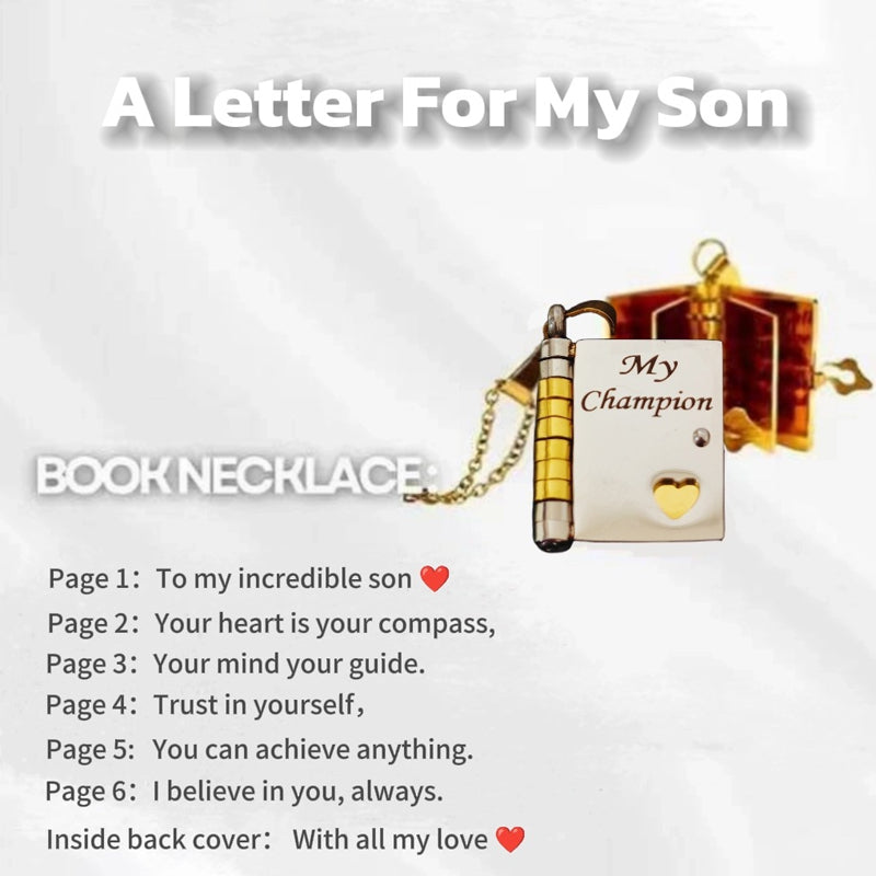 My Little Star Book Necklace for Daughter, Birthday Day Gift Return to School Jewelry of Love