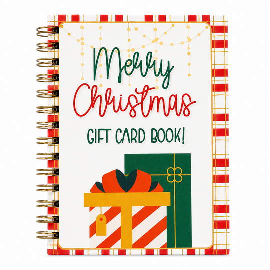 🎅Christmas Gift Card Booklet 👍DIY Spiral-Bound Christmas Gift Card Holder Book
