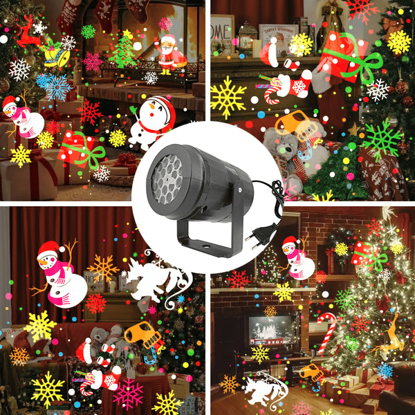🎄LED vánoční projekční lampa