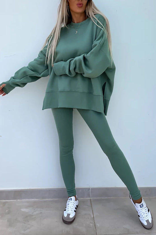 🔥🖤Black Friday-uitverkoop: 50% KORTING🔥Casual dames sweatshirt legging set