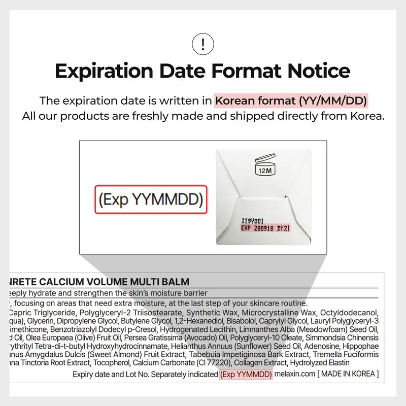 Calcium Volume Multi Balm+Eye Patch 60ea Korejas ādas kopšanas kosmētika ar kolagēna ekstraktu Eye Shiel dSkin Repair