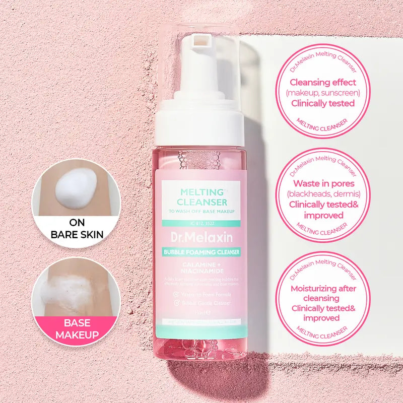 [Dr.Melaxin Official] Melting Cleanse Hypoallergenic Makeup remover with Quick Bubble, Deep Pore Cleansing for all skin type, 150ml