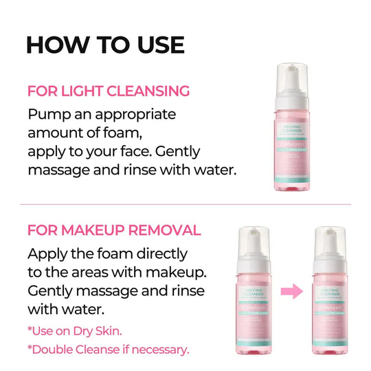 [Dr.Melaxin Official] Melting Cleanse Hypoallergenic Makeup remover with Quick Bubble, Deep Pore Cleansing for all skin type, 150ml