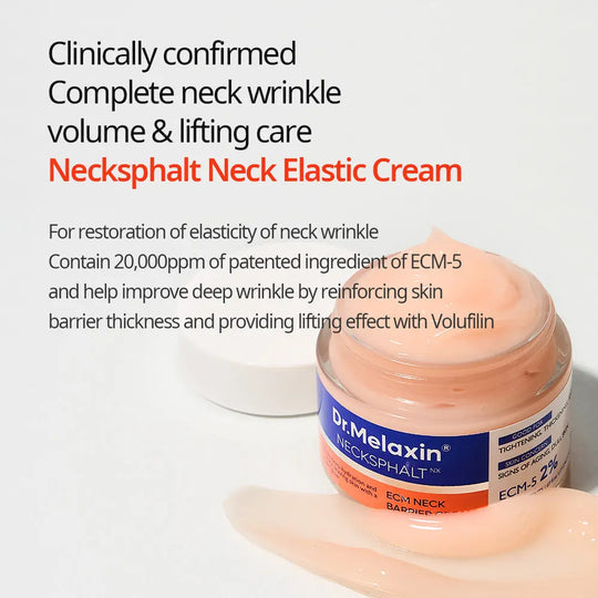 [Dr.Melaxin Official] Necksphalt ECM Neck Barrier Cream | Anti-aging Cream, Firming Wrinkles, Skin Lifting | Korean Cosmetics | 1.7 fl oz (50 ml)