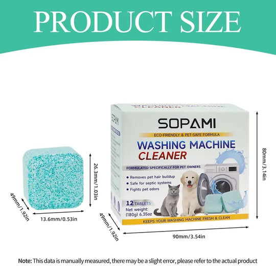 🔥Eco-Friendly Washing Machine Cleaner Fights Pet Odors & Hair Build-Up for Fresh Clean Machines