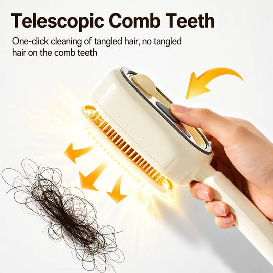 Electric Spray Air Cushion Massage Comb – Self-Cleaning Anti-Tangle Anti-Static Hair Brush | Scalp Massage & Volumizing Brush for Frizzy, Dry Hair Care
