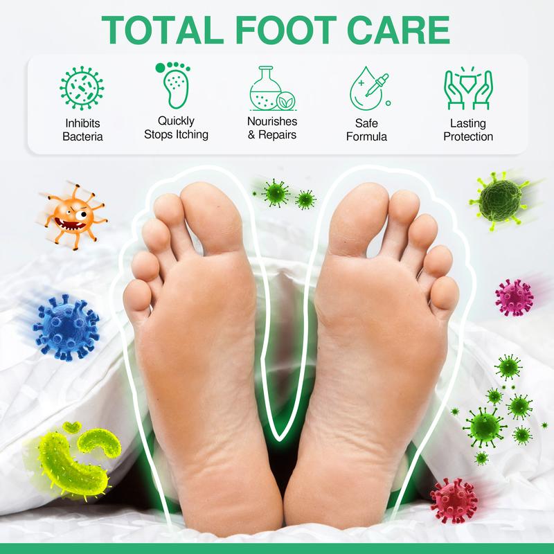 Herbal Antibacterial Foot Spray with Tea Tree Oil - 100ml Long-Lasting Formula for Foot Odor, Athlete's Foot Treatment & Fast-Acting Itch Relief