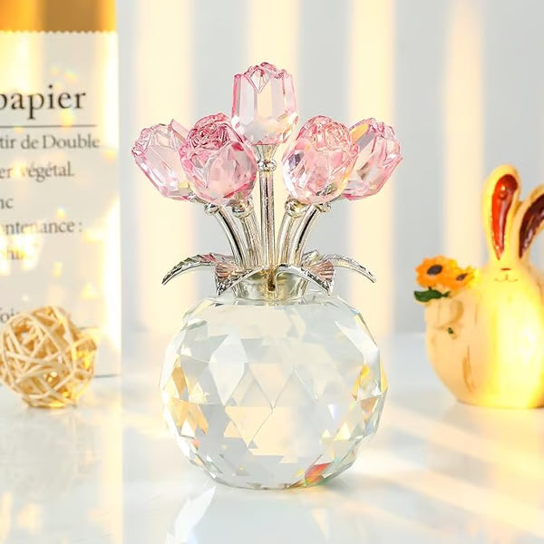 🎉🌹Valentine's Day Sale:30% OFF🥳80K+ SOLD! 💝Crystal Colorful Rose Flower Vase