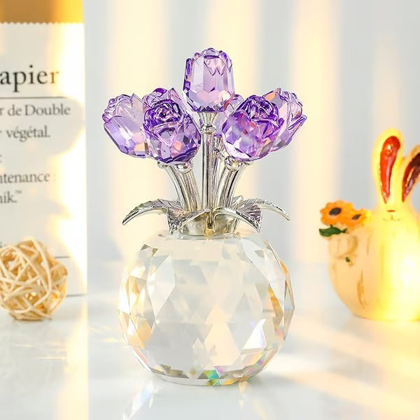 🎉🌹Valentine's Day Sale:30% OFF🥳80K+ SOLD! 💝Crystal Colorful Rose Flower Vase