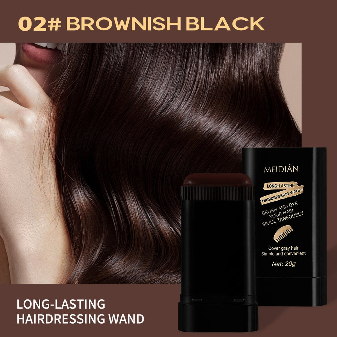 Portable Hair Dye Comb for Gray Hair Coverage - Waterproof and Sweatproof