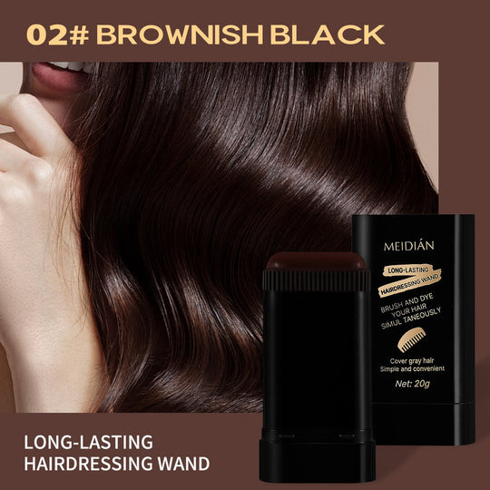 Portable Hair Dye Comb for Gray Hair Coverage - Waterproof and Sweatproof