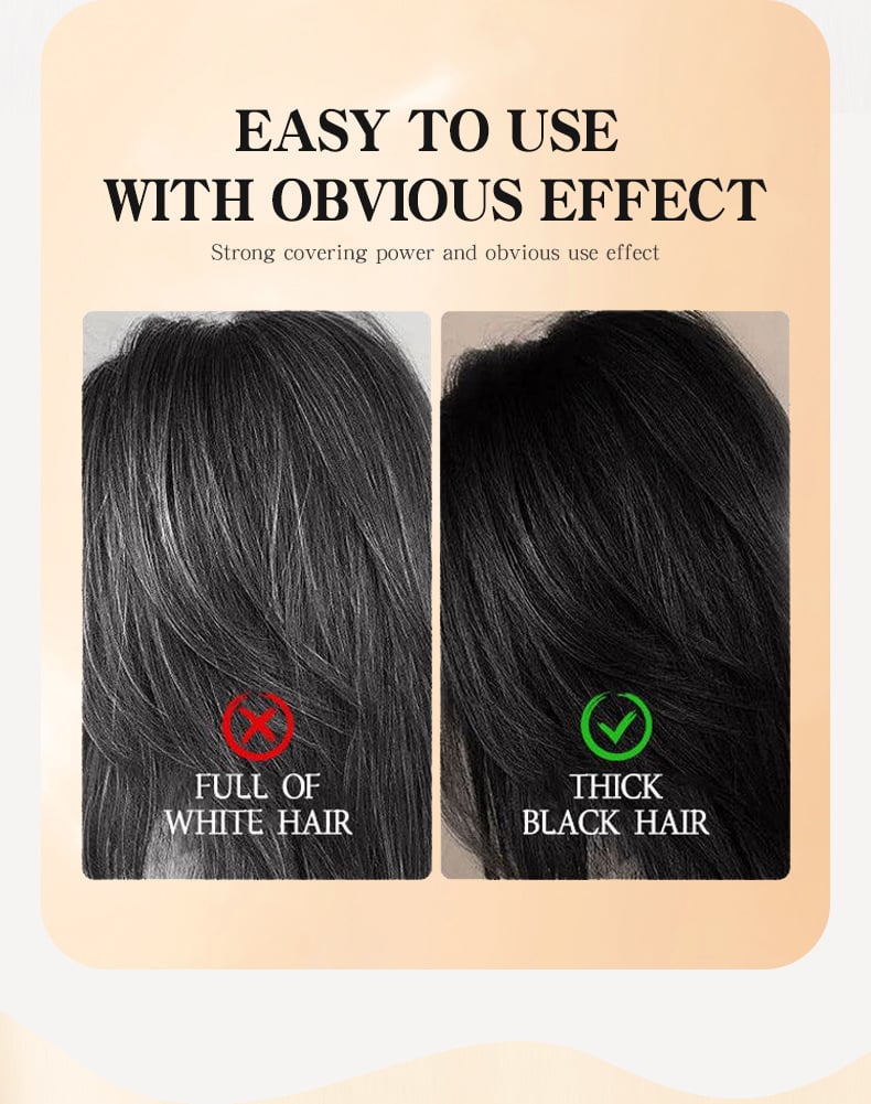 Portable Hair Dye Comb for Gray Hair Coverage - Waterproof and Sweatproof