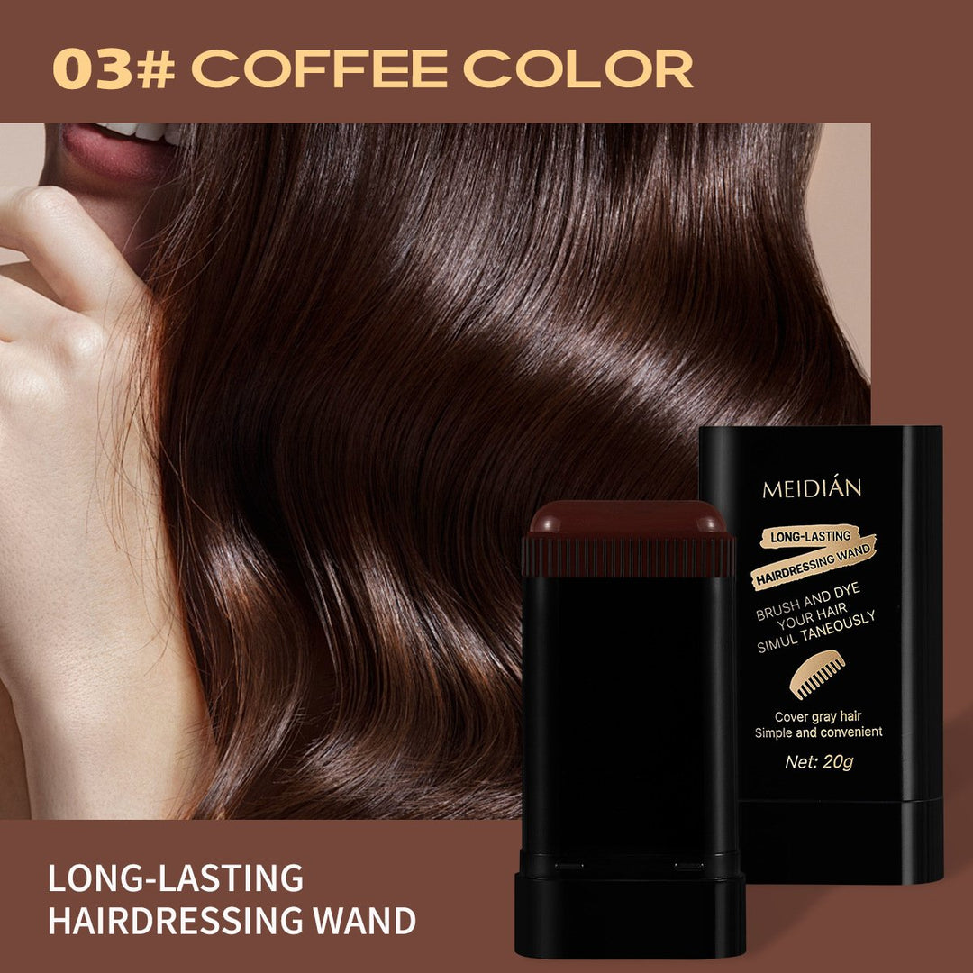 Portable Hair Dye Comb for Gray Hair Coverage - Waterproof and Sweatproof