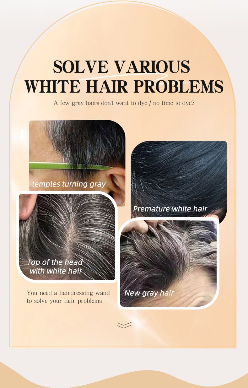 Portable Hair Dye Comb for Gray Hair Coverage - Waterproof and Sweatproof