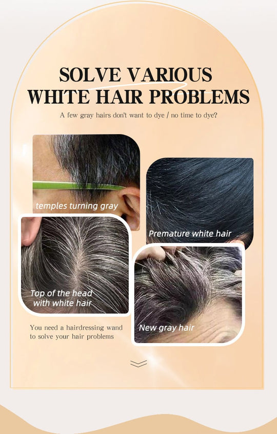 Portable Hair Dye Comb for Gray Hair Coverage - Waterproof and Sweatproof