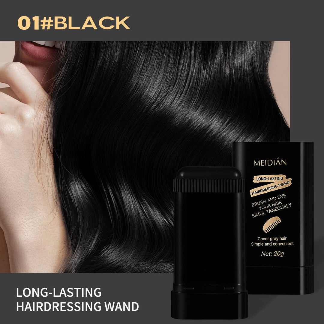 Portable Hair Dye Comb for Gray Hair Coverage - Waterproof and Sweatproof