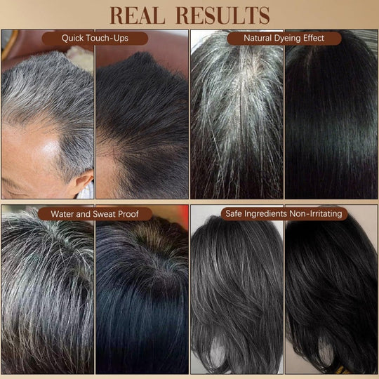 Portable Hair Dye Comb for Gray Hair Coverage - Waterproof and Sweatproof