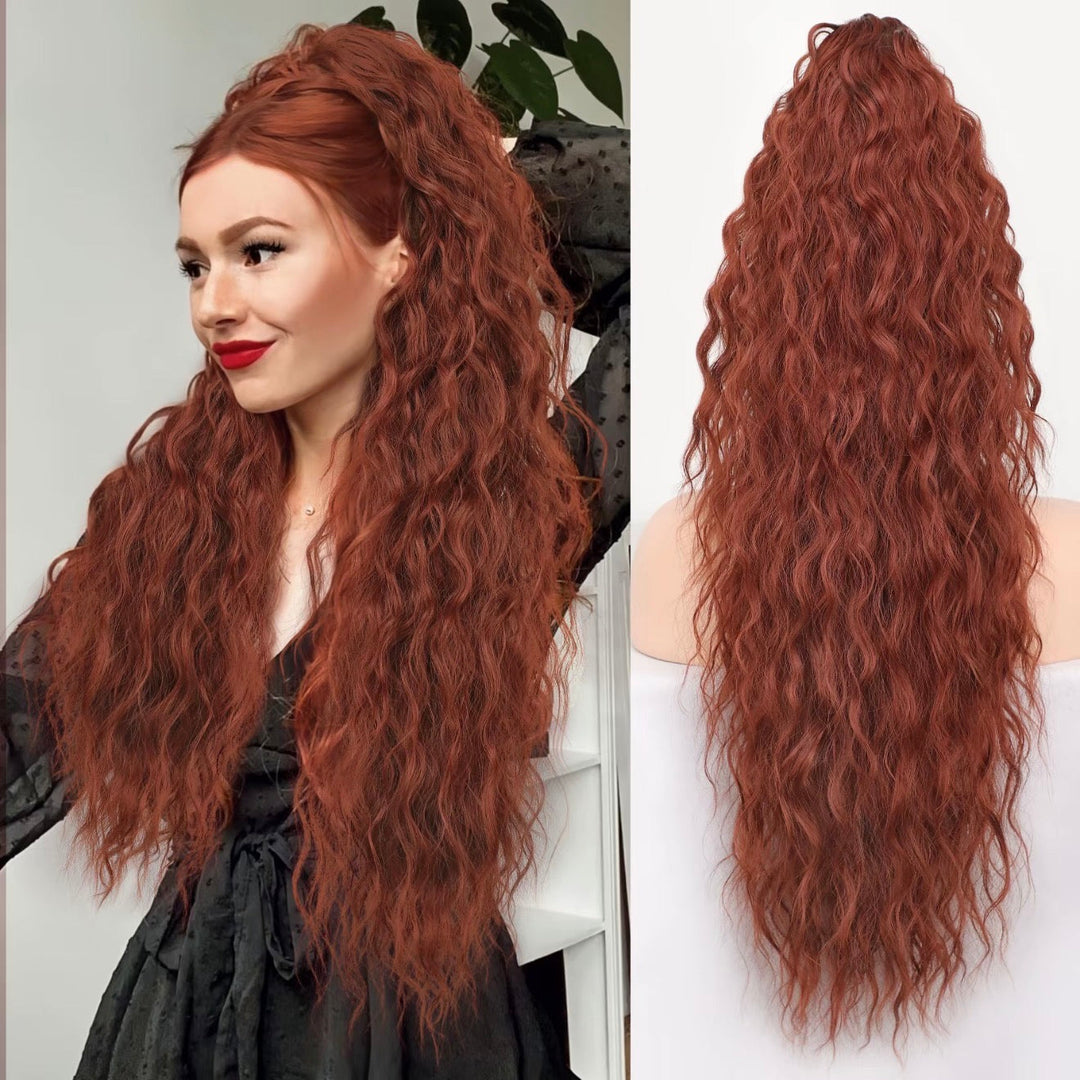 🩷Curly Wavy Frizzy Hair Extension with Ponytail