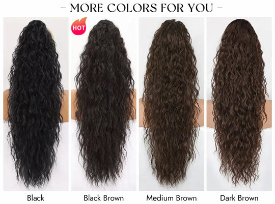🩷Curly Wavy Frizzy Hair Extension with Ponytail