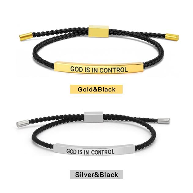 Inspire Bracelet GOD IS IN CONTROL/W.W.J.D - Elegant Design with Unique Patterns and Letters