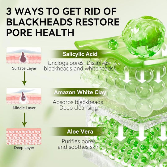 LANBENA 2.0 Blackhead Remover, Nose Plants Pore Strips Deep Cleansing Peel off Mask , 60Pcs Nose Strips Black Heads Remover from Face-New Year Gift