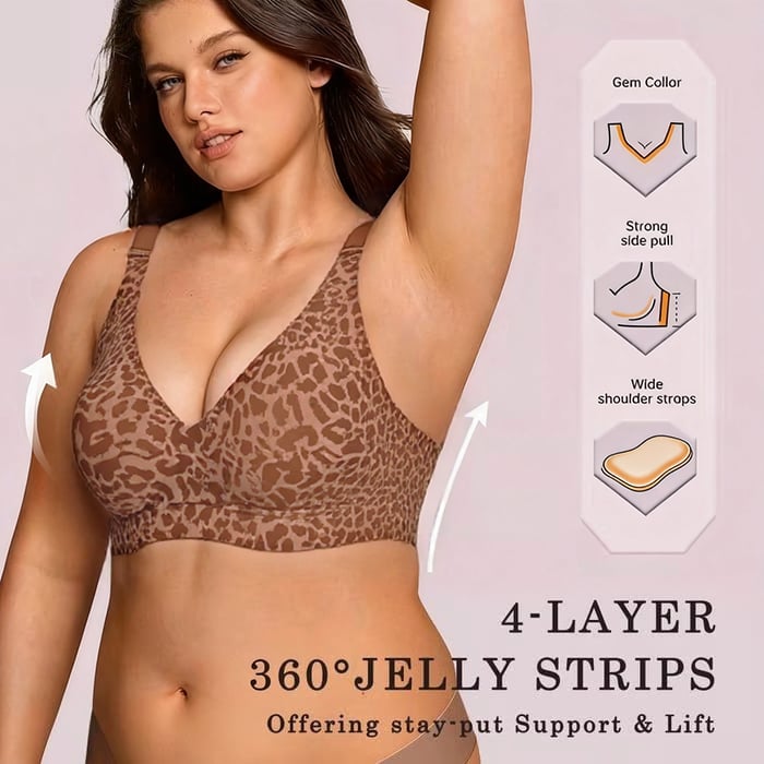 🔥Super Firming Retro Leopard Print Bra | Women Wirefree Bras 👍No More Sagging Breasts