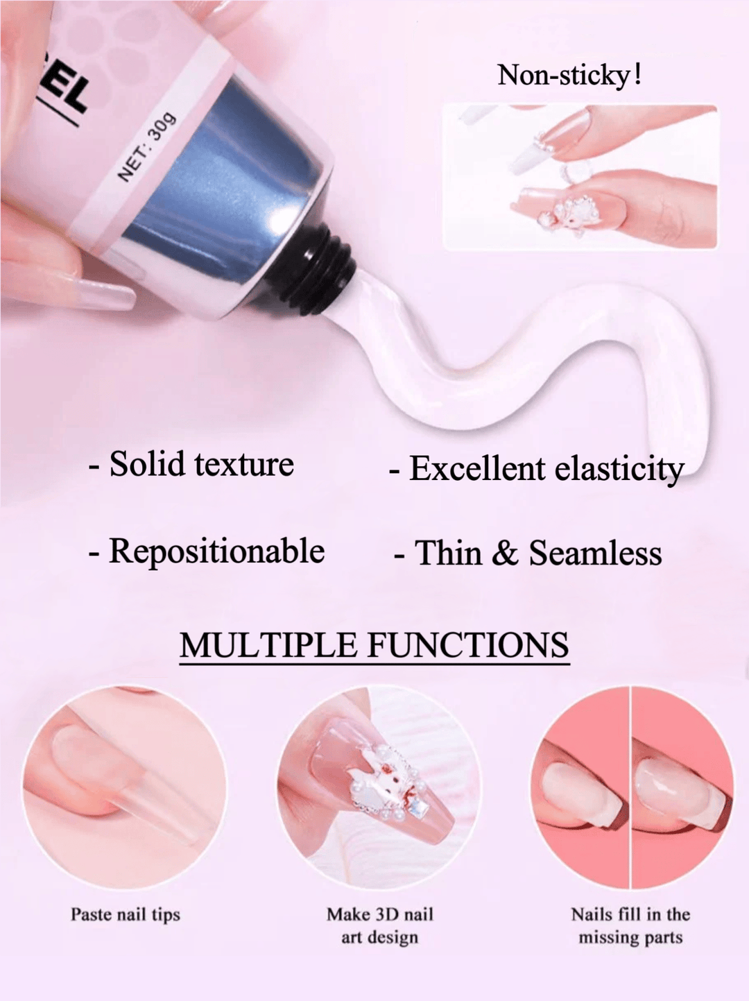 🎉Sada lepidla na nehty Magic Solid Nail Glue Kit 3 v 1