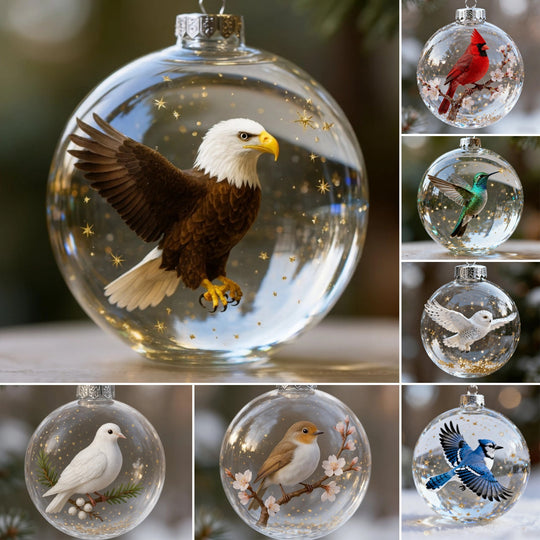 🔥🐦Nature's Birds Crystal Glass Ornament Gift Set