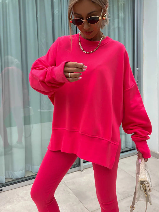 🔥🖤Black Friday-uitverkoop: 50% KORTING🔥Casual dames sweatshirt legging set