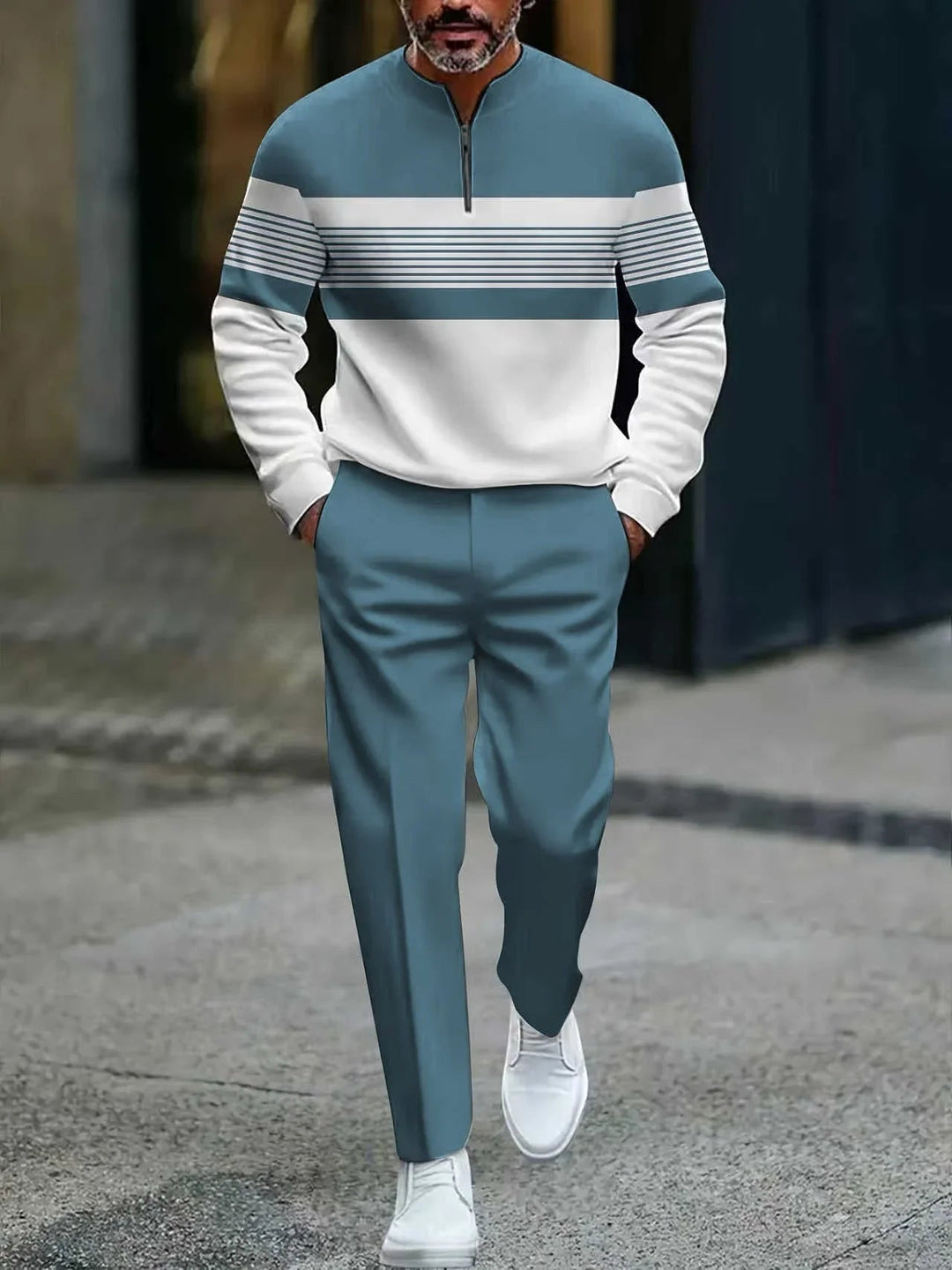 ⏰🔥LIMITED TIME 50% OFF & FREE SHIPPING!🔥80K+ SOLD!🧵 Men's Graphic Print Pullover & Pants Set – Bold streetwear style. Ultimate comfort for lounging or errands👖