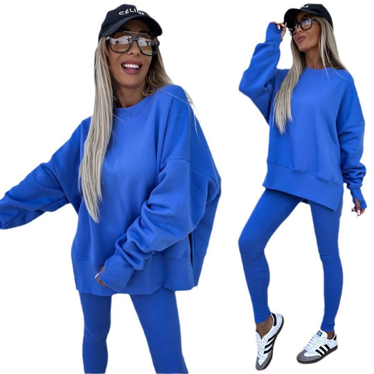 🔥🖤Black Friday-uitverkoop: 50% KORTING🔥Casual dames sweatshirt legging set