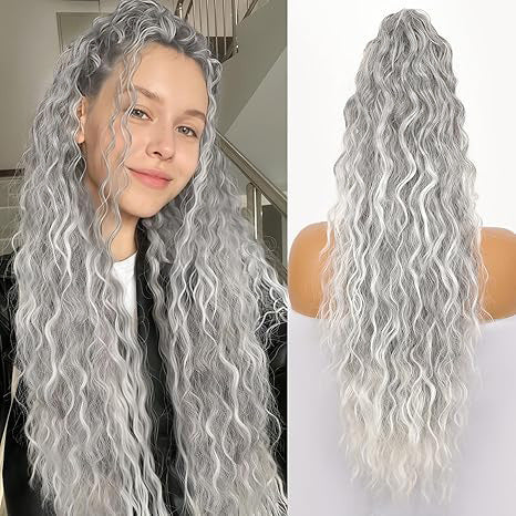 🩷Curly Wavy Frizzy Hair Extension with Ponytail