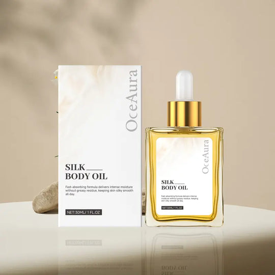 Oceaura Silk Soft Body Oil 30ML, Djupgående återfuktning & Långvarig återfuktning, icke-fet formula, närande hudvårdsprodukt
