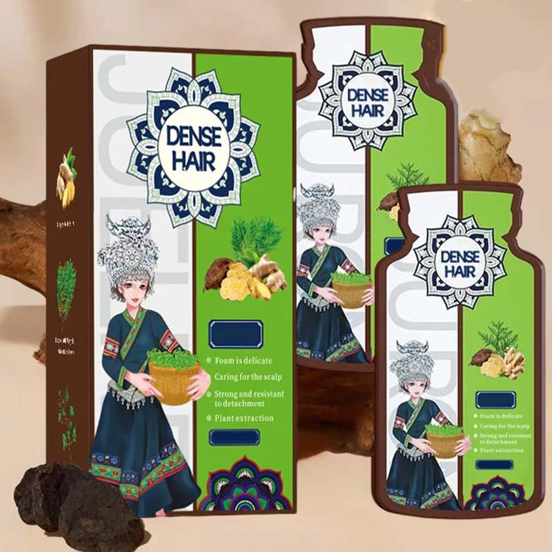 Ingefær planteekstrakt hårfortykningssjampo