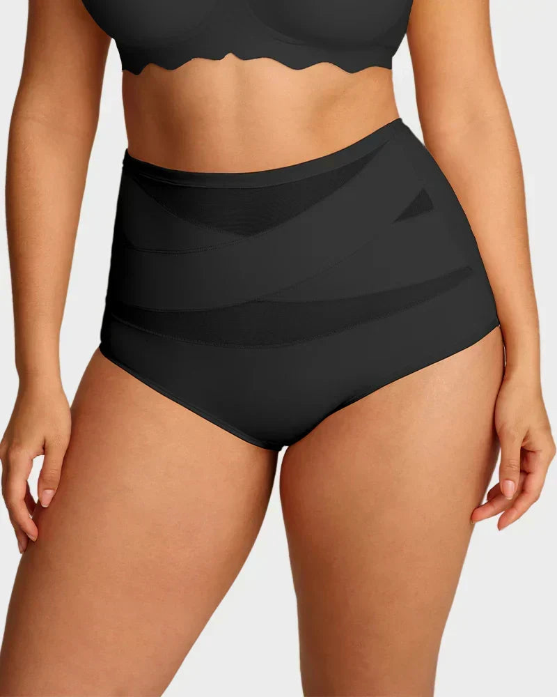 🥰Limited Sale 50% OFF💟Plus-Size High-Waist Cross Tummy Control Panties