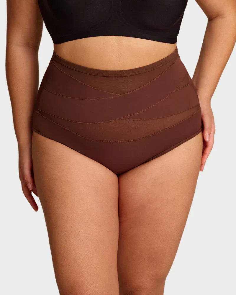 🥰Limited Sale 50% OFF💟Plus-Size High-Waist Cross Tummy Control Panties