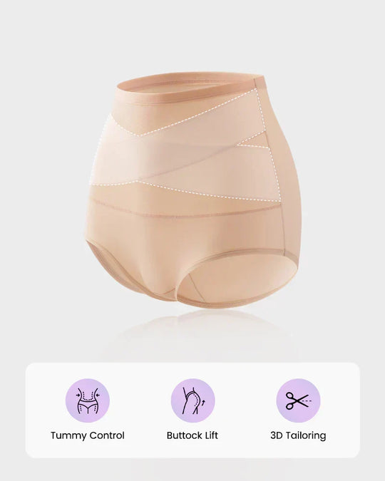 ✨Plus-Size High-Waist Cross Tummy Control Panties
