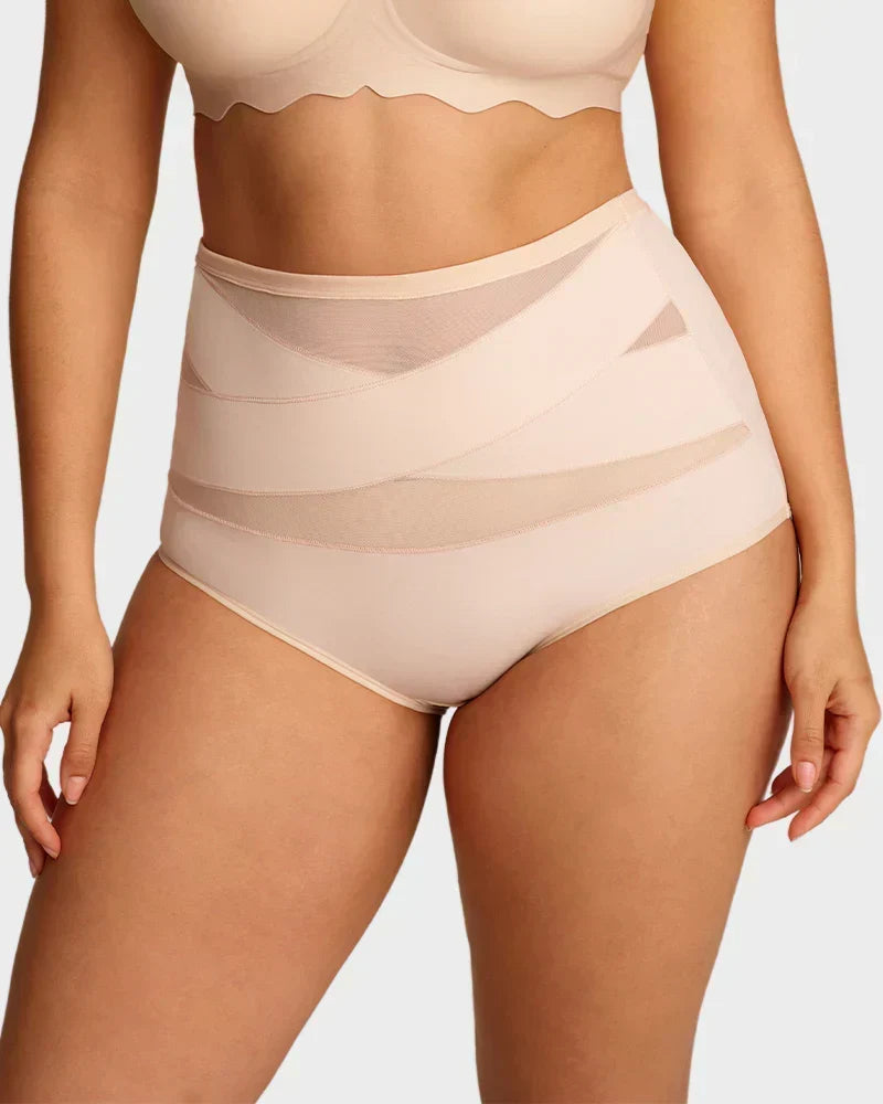 🥰Limited Sale 50% OFF💟Plus-Size High-Waist Cross Tummy Control Panties