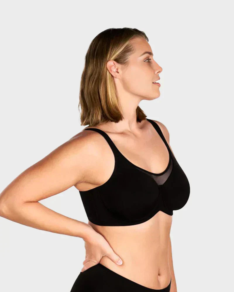 Women's Elegant Sheer Full Coverage Plus Size Bra